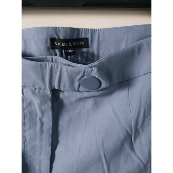 Violets & Roses Chino Pants Straight Leg Stretch Blue Size 10/30 NWOT - Picture 3 of 6